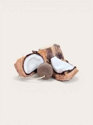 shampu de coco Shampoo solido de coco para cabello rizado o seco 100 g